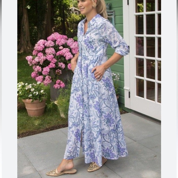 Julia Amory shirt dress Aegean chintz size medium - Picture 11 of 11